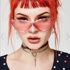 Dolls kill pink cat eye glasses